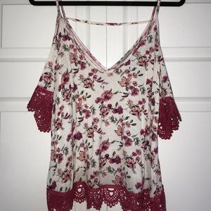 Charlotte Russe open shoulder top